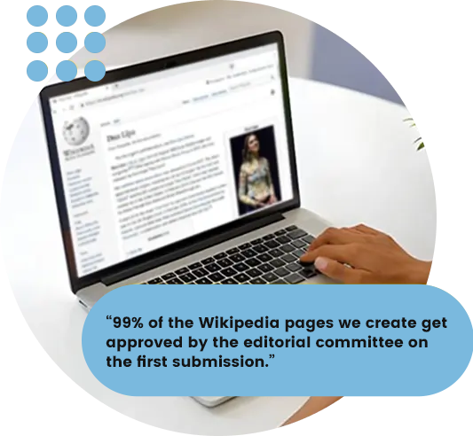 Wikipedia page creation agency